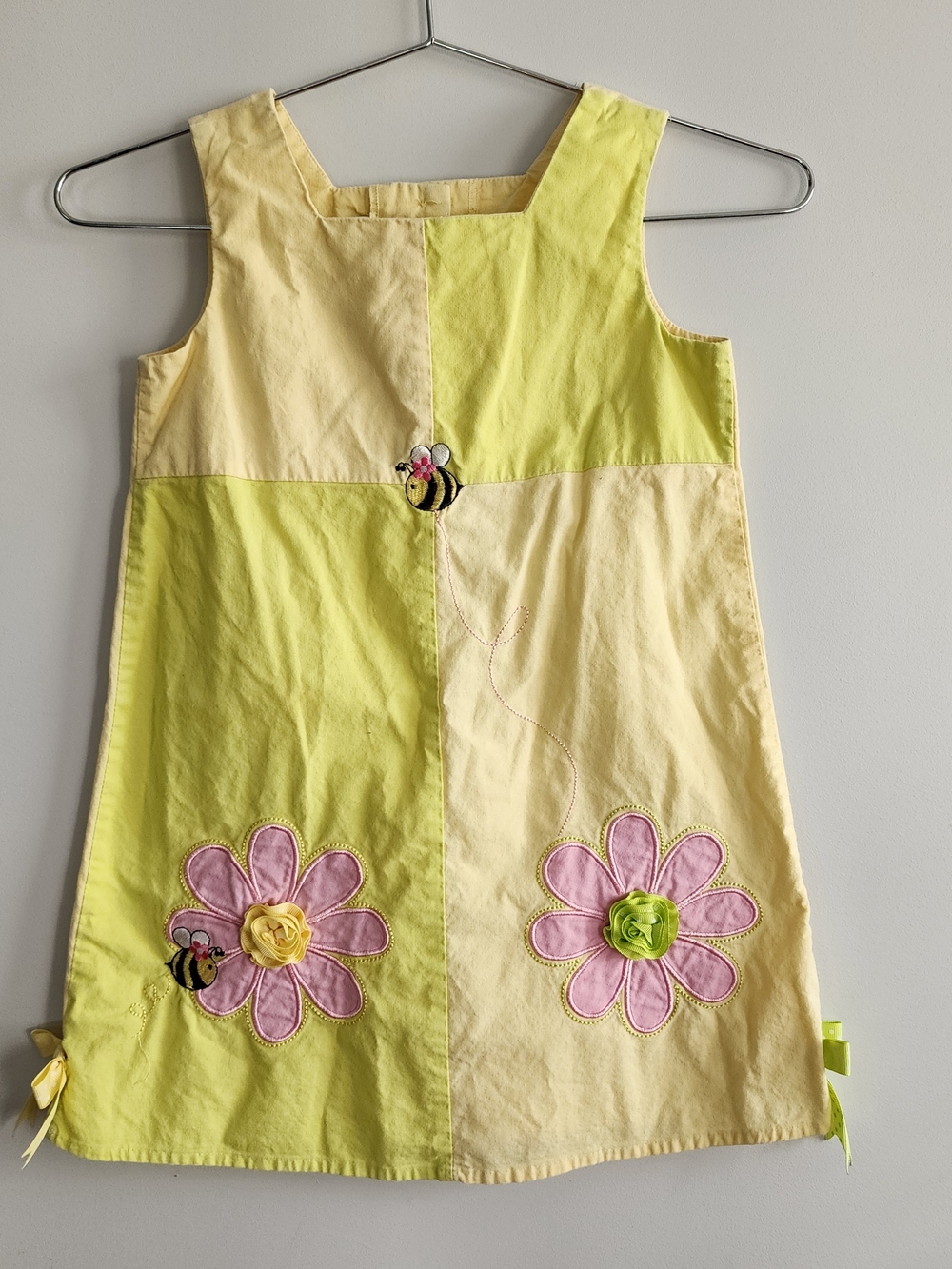 Bonnie Jean Bee & Flower Spring Dress 5 Cottagecore Kawaii Patchwork sundress
